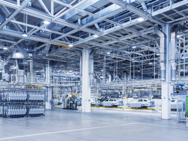 spare parts in a car plant